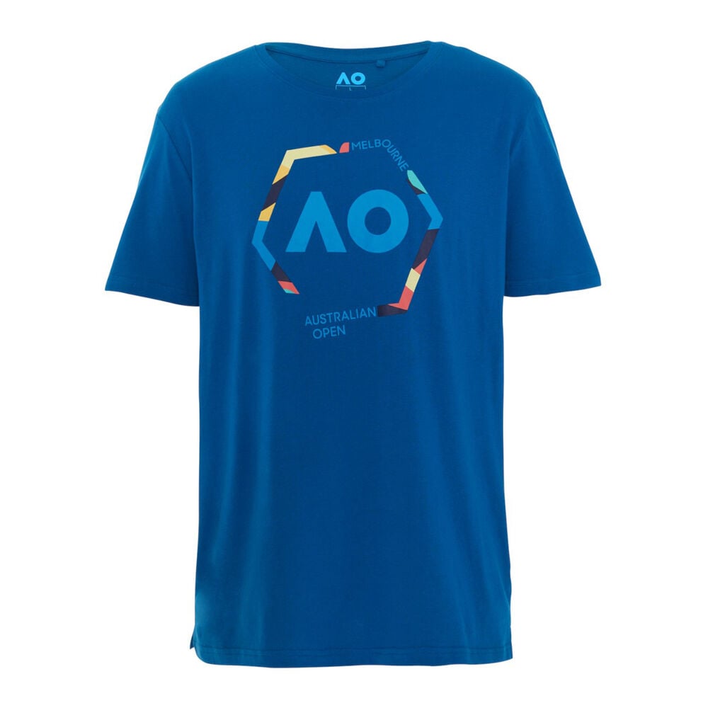 Australian Open Herren Tee Round Logo T-shirt Blau Neu