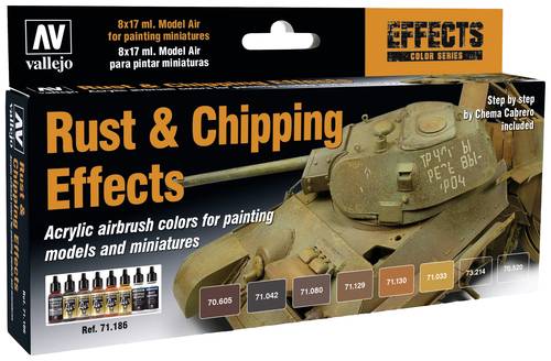 Av Vallejo Rost & Chipping Effects Acryl Farbe Set Für Modelle