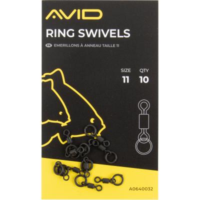 avid carp terminal tackle - ring swivels - size 11