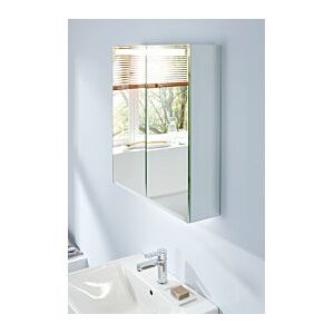 Badea Led-spiegelschrank, 2 Doppelspiegeltüren, Weiß - 14 X 83,8 X 83,8 Cm