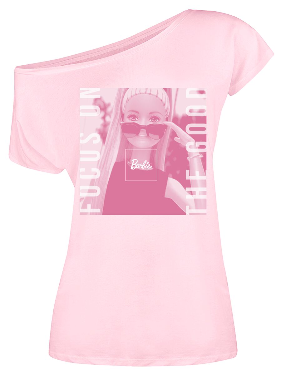 barbie t-shirt - focus on - s bis 3xl - fÃ¼r damen - grÃ¶ÃŸe xxl - - lizenzierter fanartikel rosa donna