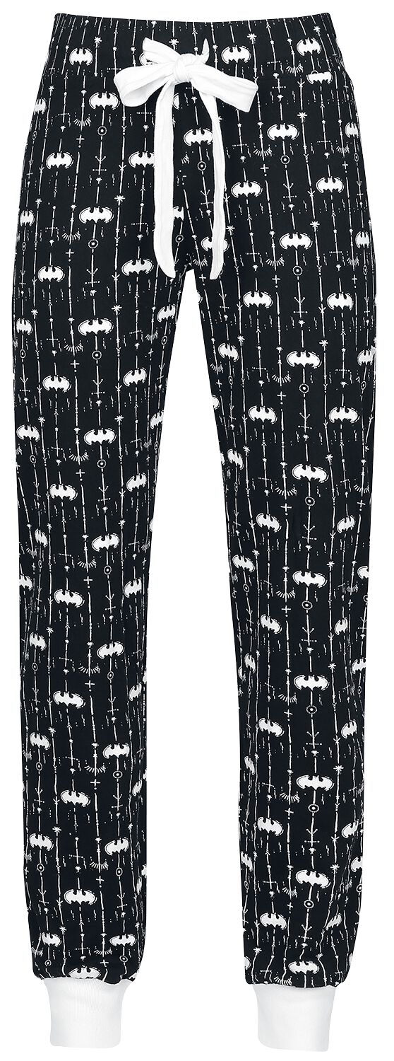 batman pyjama-hose - bat-logo - s bis xxl - fÃ¼r damen - grÃ¶ÃŸe m - - emp exklusives merchandise! schwarz/weiÃŸ donna
