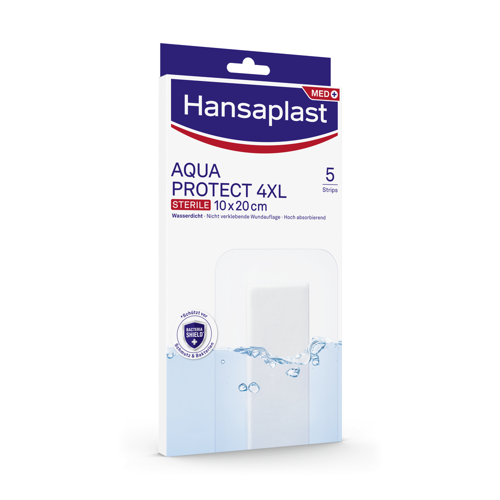 beiersdorf ag hansaplast aqua protect 4xl sterile 10 x 20 cm