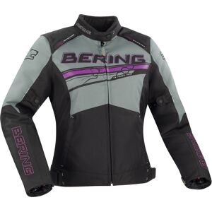 Bering Bario Damen Motorrad Textiljacke - Schwarz Grau Pink - 40 - Female