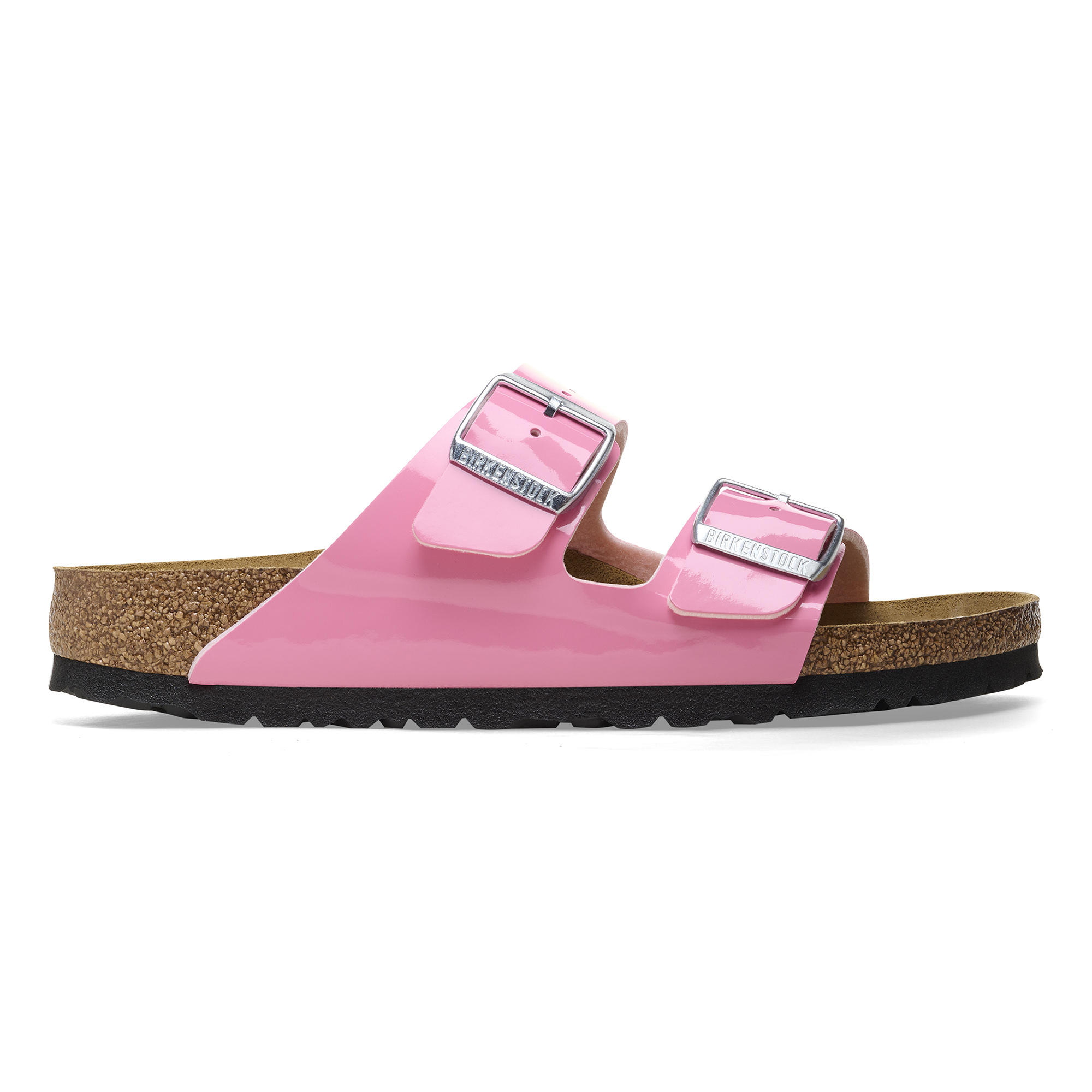 birkenstock womens arizona patent-leather slim-fit sandals - uk 4.5 rosa