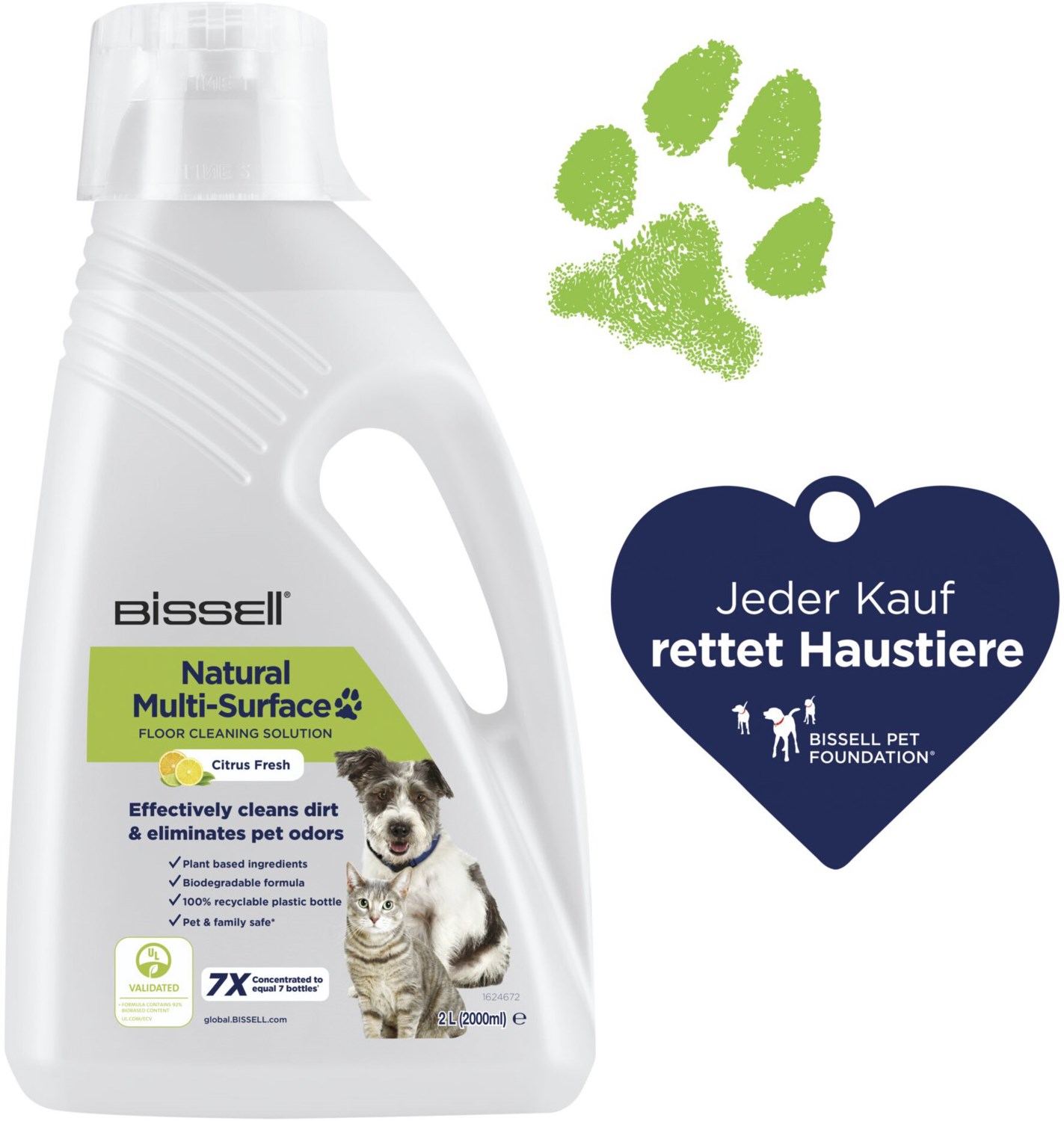 Bissell Natural Multi Surface 2l Pet Universal Reinigungsmittel