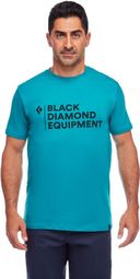 black diamond stacked logo herren kurzarm t shirt blau uomo
