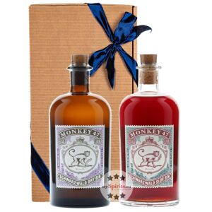 Black Forest Distillers Geschenkset: Monkey 47 Dry Gin + Monkey 47 Sloe Gin (29 & 47 % Vol., 1,0 Liter)
