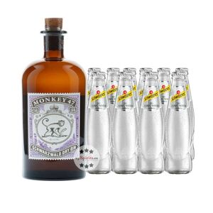 Black Forest Distillers Monkey 47 Dry Gin & 10 X Schweppes Dry Tonic Set (47 % Vol., 2,5 Liter)