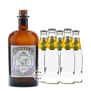 Black Forest Distillers Monkey 47 Dry Gin & Schweppes Indian Tonic Set (47 % Vol., 1,5 Liter)
