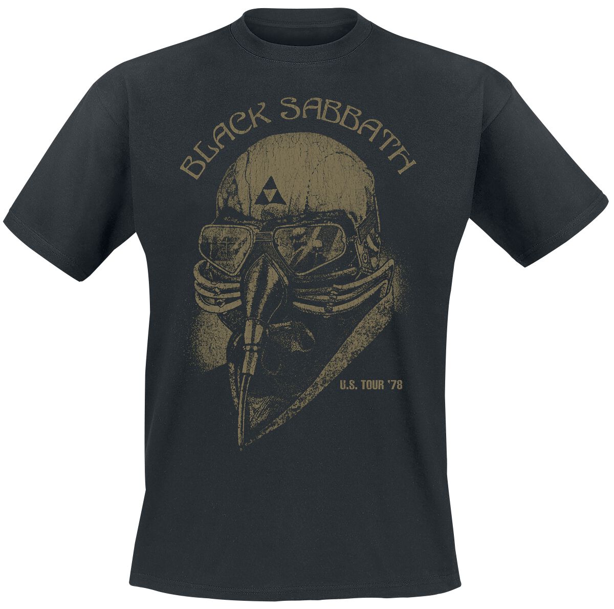 black sabbath t-shirt - u.s. tour 78 - s bis 5xl - fÃ¼r mÃ¤nner - grÃ¶ÃŸe s - - lizenziertes merchandise! schwarz