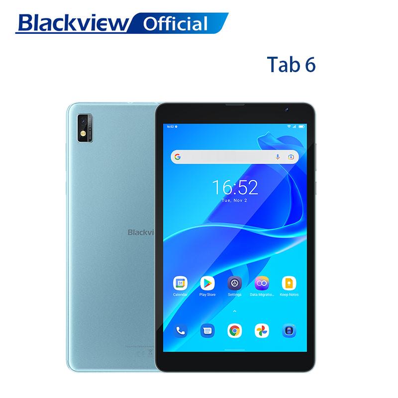 blackview weltpremiere tab 6 tablet 8 zoll 3gb 32gb android 11 5580mah tablet pc 4g wifi lte telefonanruf tablets kindle ebook blau/gold/grau