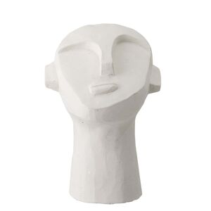 Bloomingville BÜste Zement Skulptur Weiß Gesicht Deko Figur Höhe 22 Cm