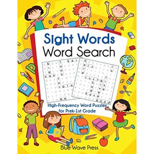 Blue Wave Press - Sight Words Word Search: High-frequency Word Puzzles For Prek-1st Grade