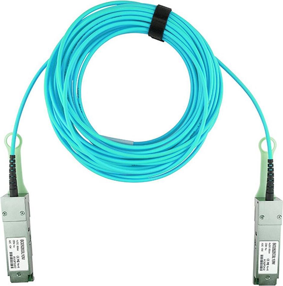 blueoptics kompatibles ibm qsfp-100g-aoc-25m qsfp28 aktives optisches kabel (aoc), 100gbase-sr4, ethernet, infiniband, 25 meter (q28-aoc-25m-ib-bo)