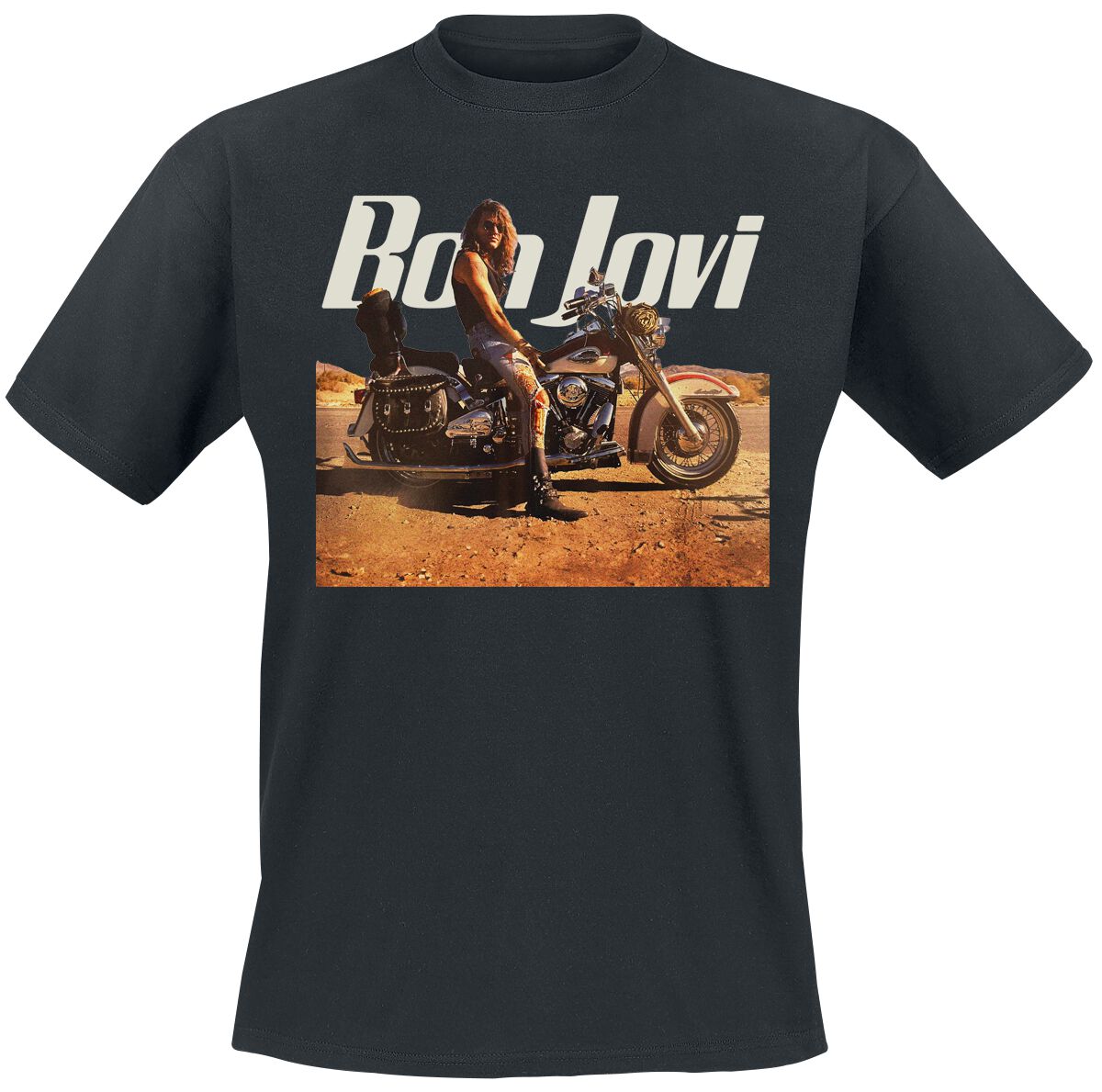 bon jovi t-shirt - wanted - s bis 3xl - fÃ¼r mÃ¤nner - grÃ¶ÃŸe xl - - lizenziertes merchandise! schwarz