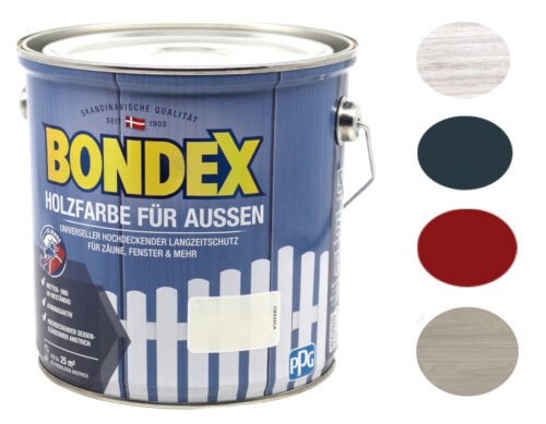 Bondex Holzfarbe Für Außen, 2,5 L, Anthrazit, Für Ca. 25 M², Wetter- & Uv-bestän