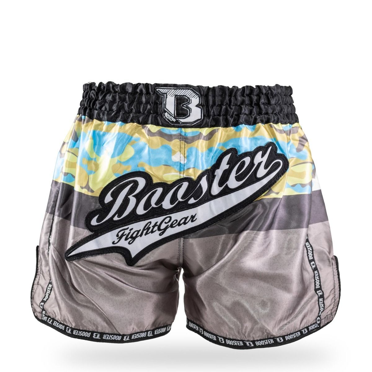 booster fight gear thai-boxing shorts gris