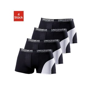 Boxer Authentic Underwear Gr. 8 (xxl), 4 St., Schwarz (schwarz, Schwarz) Herren Unterhosen Le Jogger Mit Kontrastfarbenen Einsatz