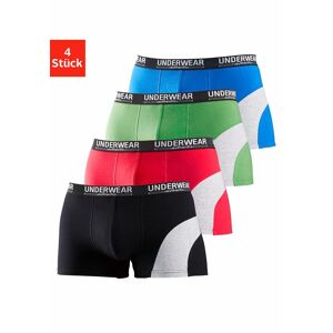 Boxer Authentic Underwear Gr. 6 (l), 4 St., Bunt (schwarz, Rot, Grün, Blau) Herren Unterhosen Le Jogger