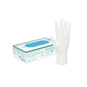 Braun Vasco Nitril Semi-long Handschuhe L White 150 St