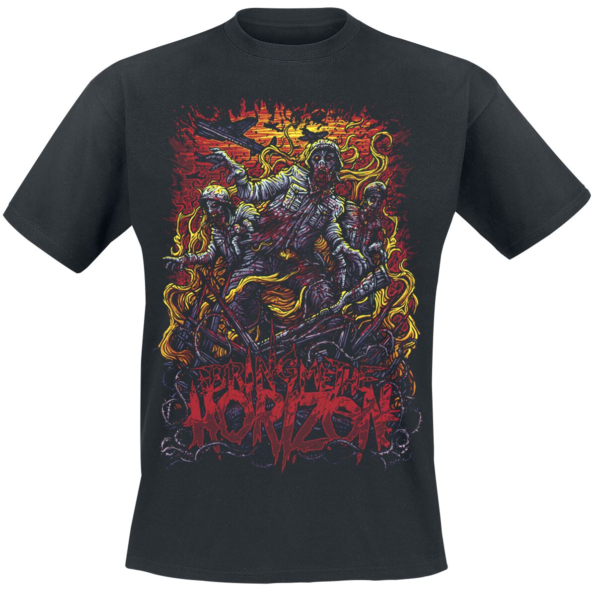 bring me the horizon t-shirt - zombie army - s bis xxl - fÃ¼r mÃ¤nner - grÃ¶ÃŸe xxl - - lizenziertes merchandise! schwarz