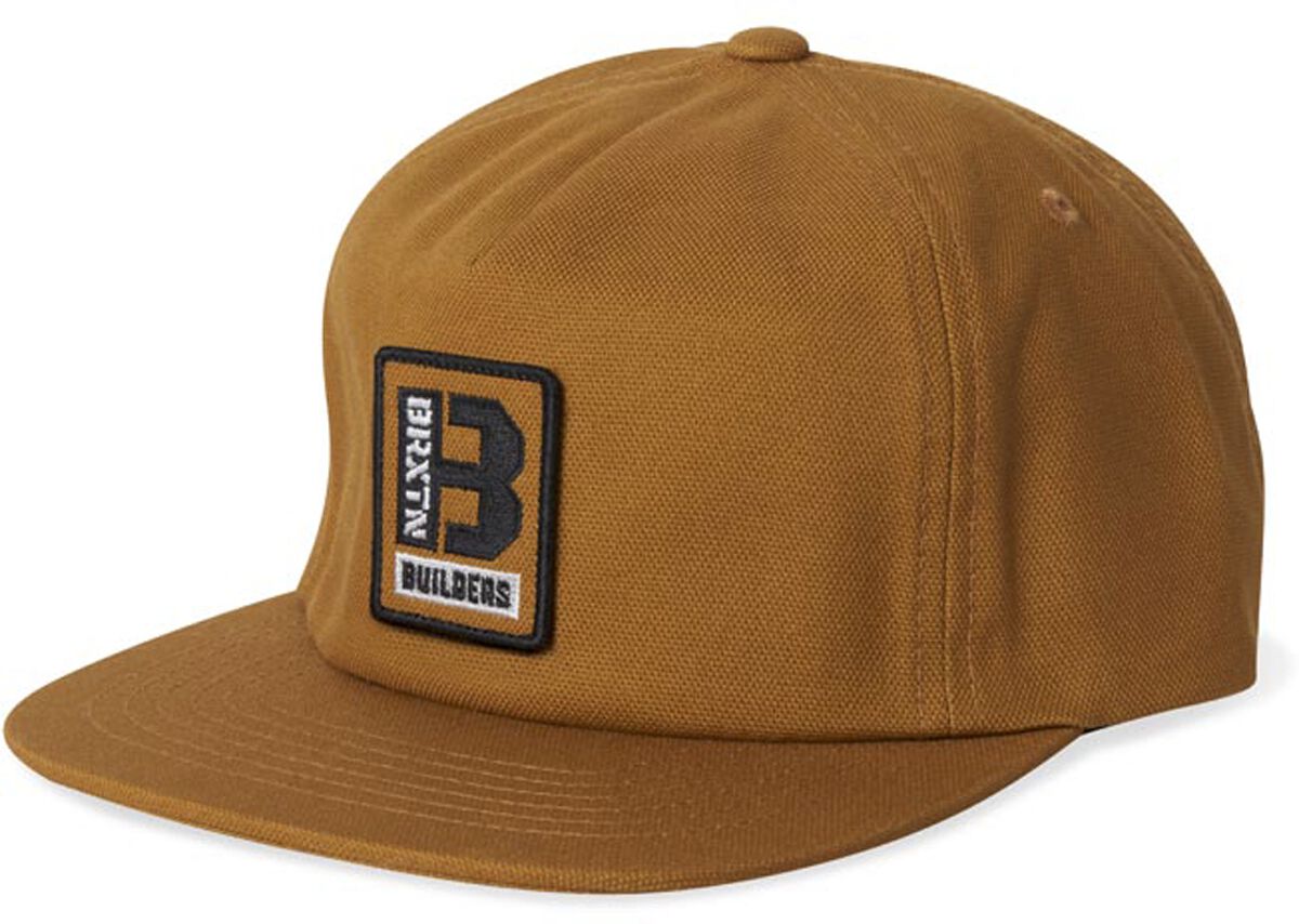 brixton cap - builders mp adjustable hat - braun