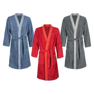 Bruno Slate Grey Herren Kimono Bademantel S M L Xl 100% Baumwolle - Egeria