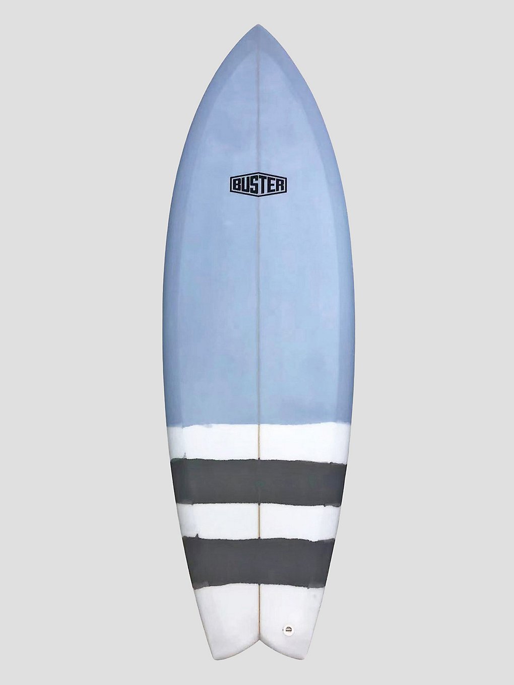 buster 510 quad fish surfboard grau blau/grau