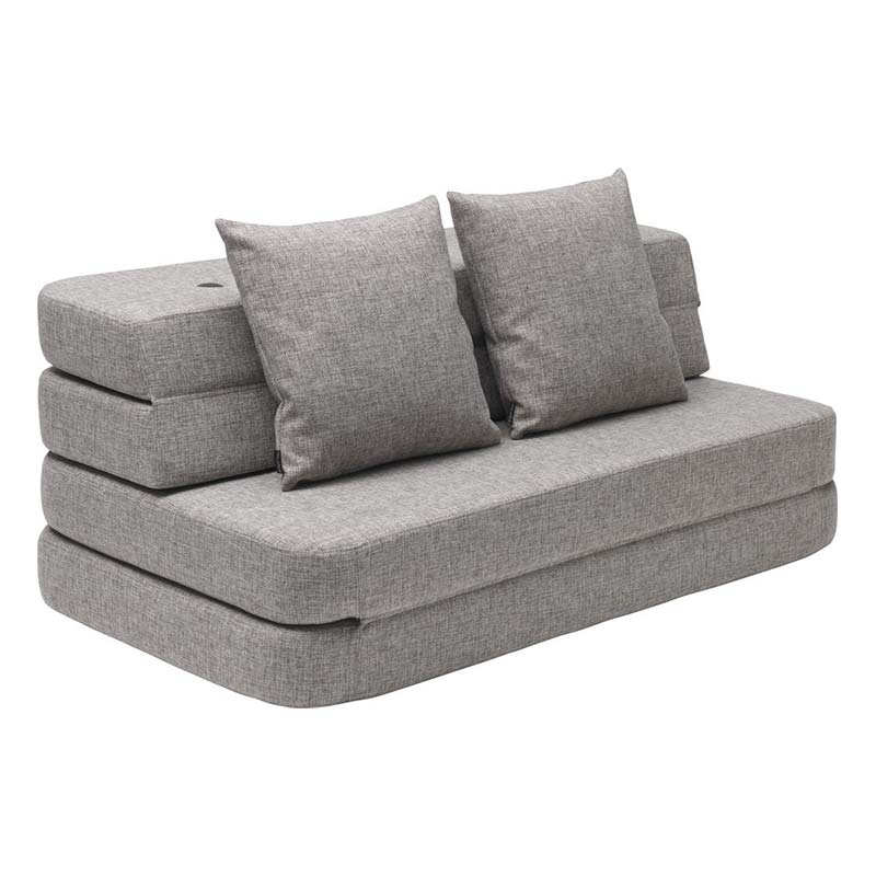 by klipklap byklipklap 3-fold-sofa 120 cm grau