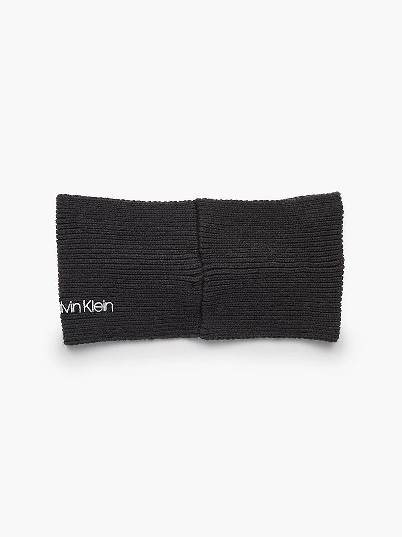 calvin klein essential knit headband ck black schwarz