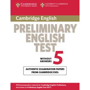 Cambridge Esol - Gebraucht Cambridge Preliminary English Test 5: Without Answers: Paper 5 (cambridge Books For Cambridge Exams) - Preis Vom 26.04.2024 05:02:28 H