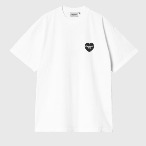 Carhartt Wip S/s Heart Kopftuch T-shirt Weiß / Black / Stone Washed