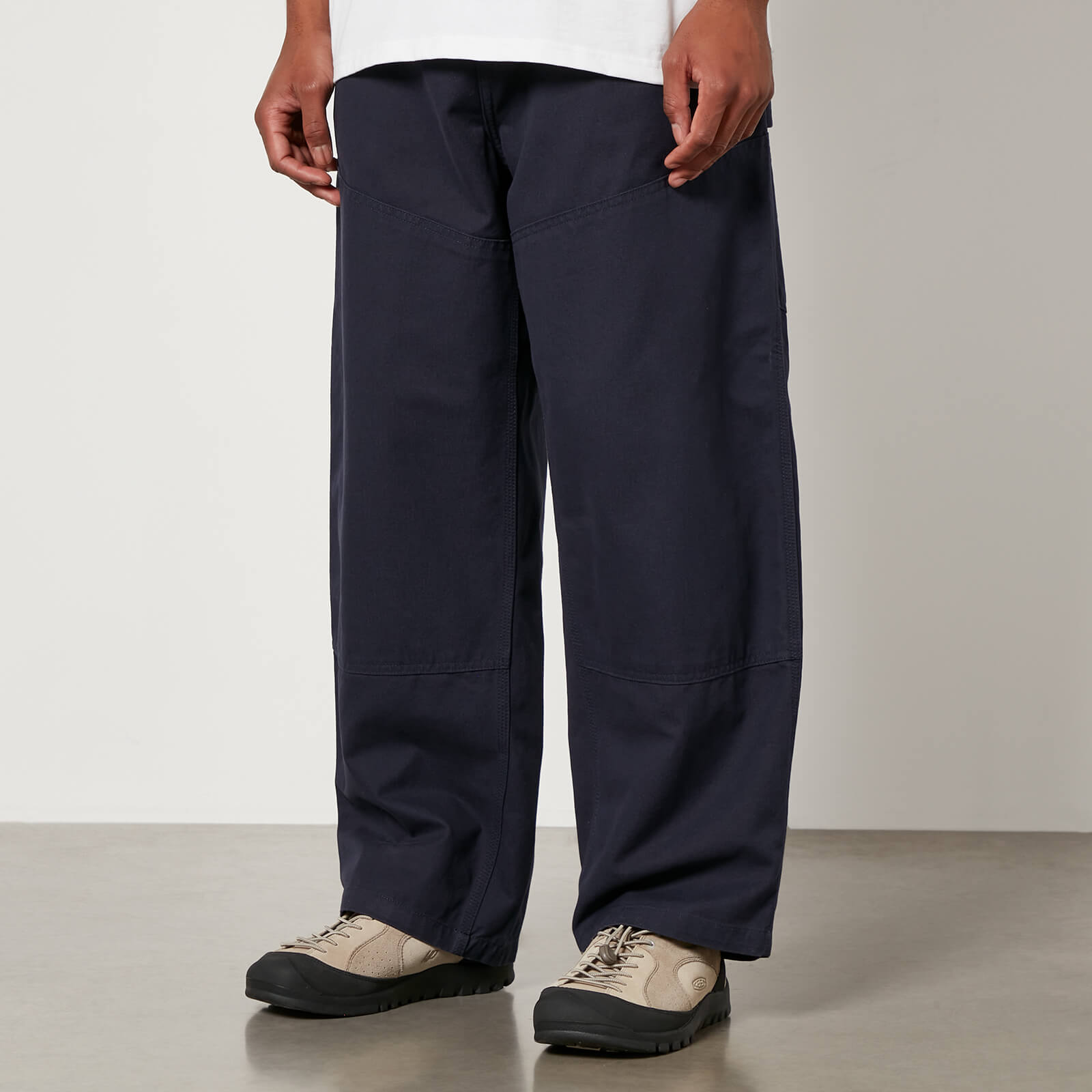 carhartt wip wide-leg canvas trousers - l blau
