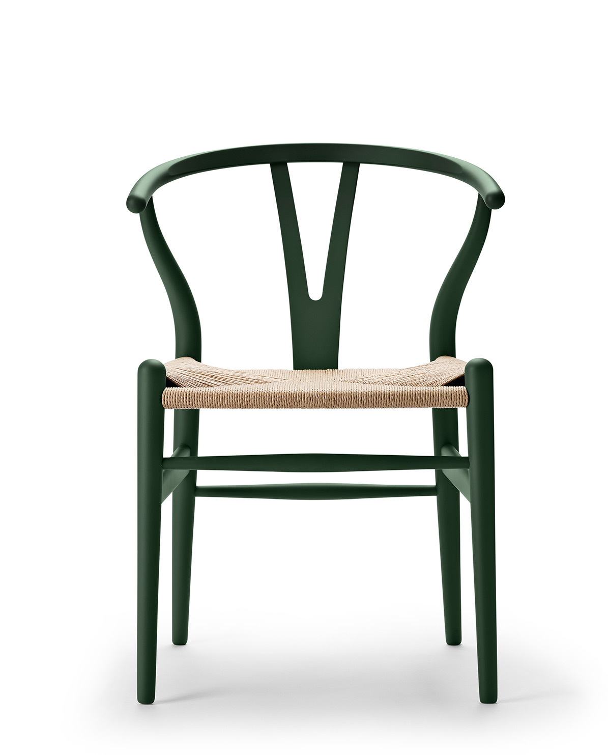 Carl Hansen - Ch24 Wishbone Chair, Buche Soft Green / Naturgeflecht