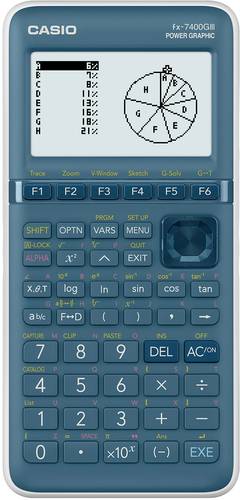 Casio Fx-7400giii Graphic Calculator Cyan Display 21 Battery Operated (w X H X D