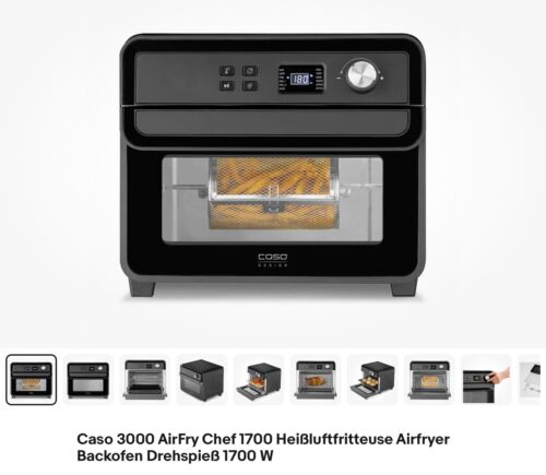 Caso Airfry Chef 1700 - Elektrischer Ofen - 22 L - 1700 W - 40 - 230 °c (3000)