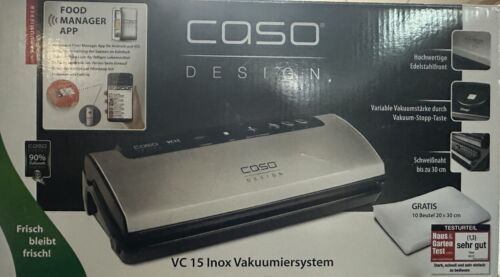 Caso Vc15 Vakuumierer – Vakuumgerät, Lebensmittel Bleiben Vakuumiert Bis Zu 8...