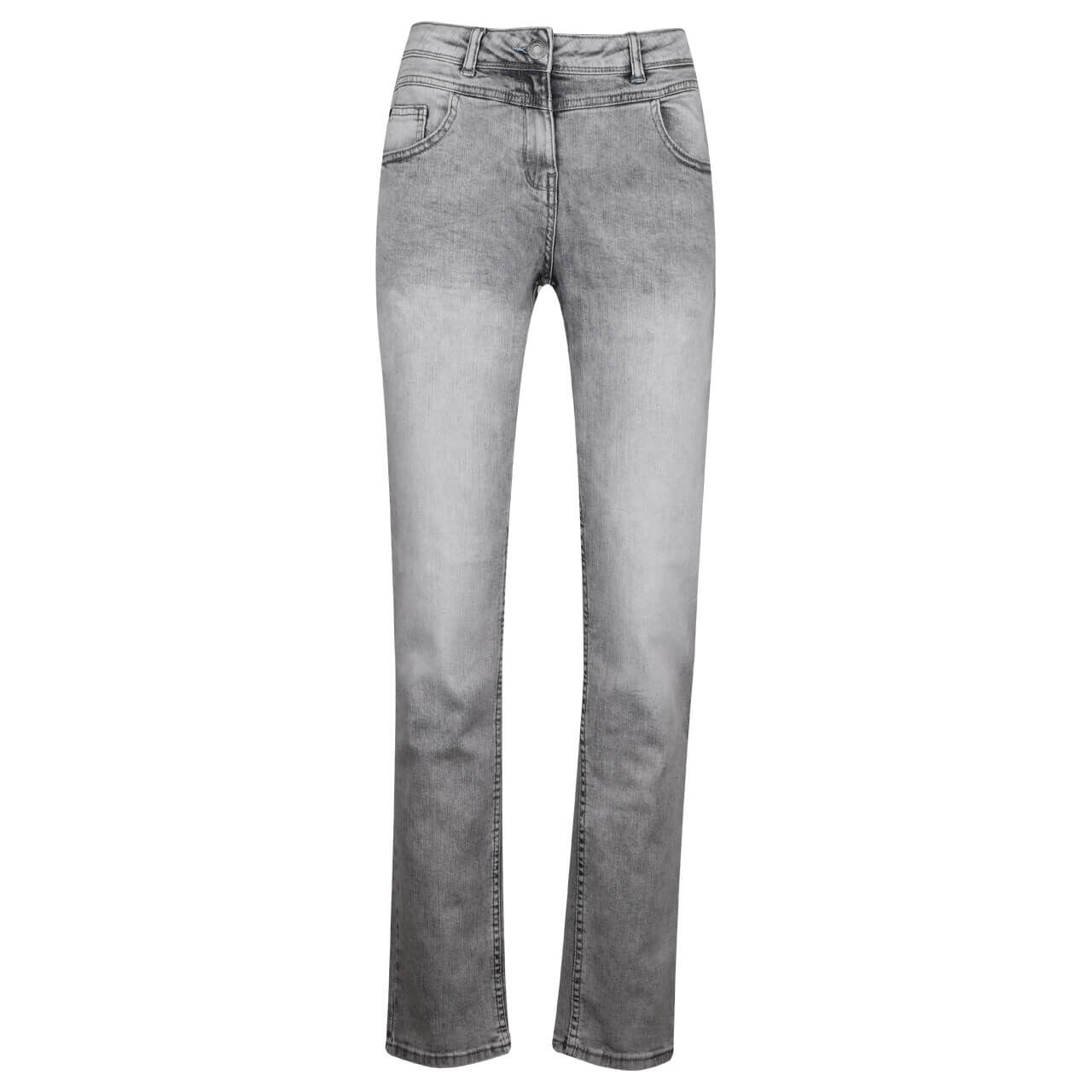 cecil toronto jeans mid grey washed 26/30 grau donna