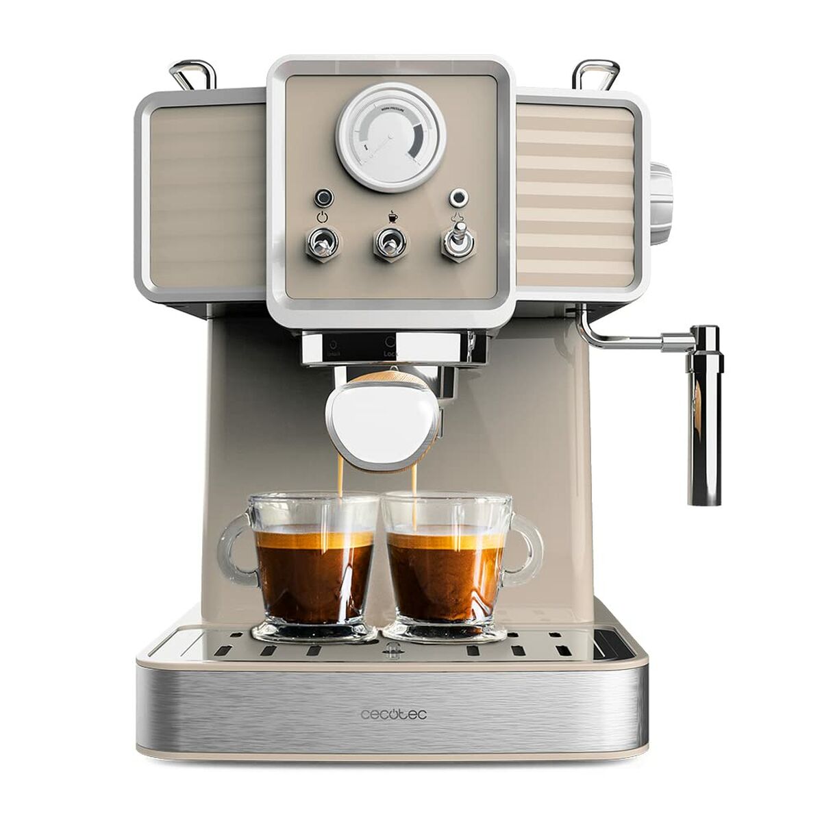 cecotec power espresso 20 tradizionale 1350 w express-kaffeemaschine transparent