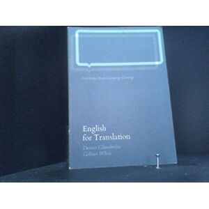 Chamberlain, D. A. - Gebraucht English For Translation - Preis Vom 28.04.2024 04:54:08 H