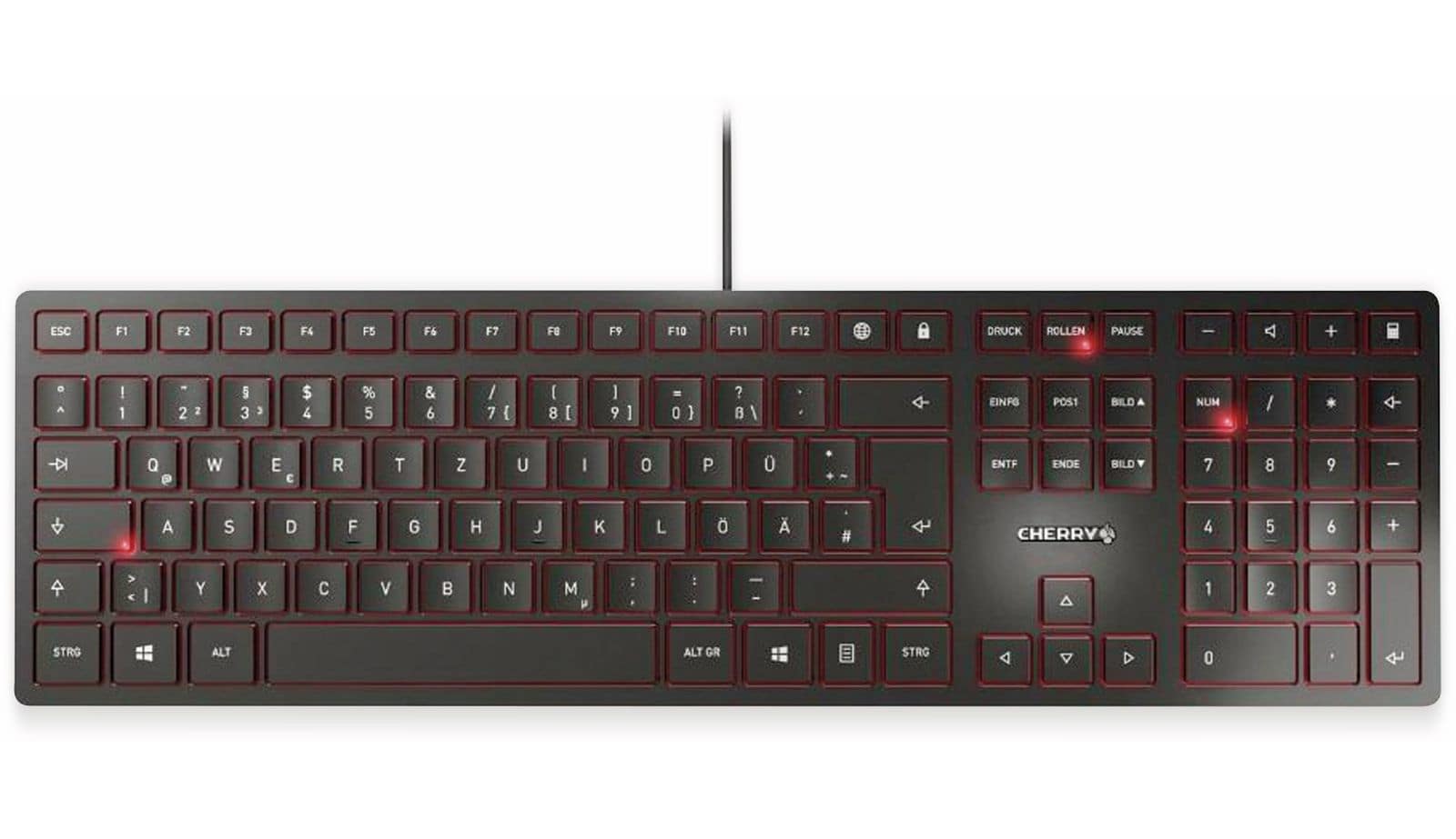 Cherry W125840362 Jk-1600de-2 Kc 6000 Slim Keyboard Usb Qwertz German Black ~e~
