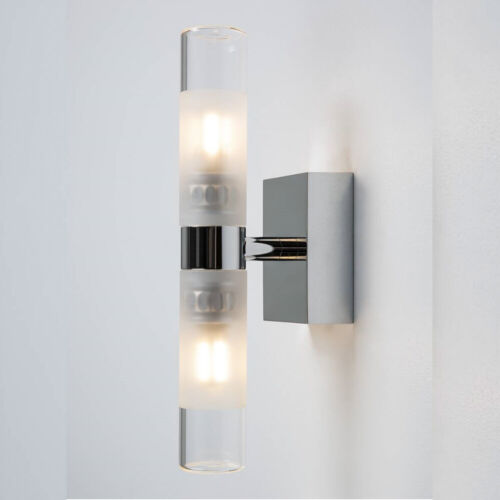Chrom Badezimmerlampe Moderne Wandleuchte Leuchter 2x25w/g9/qt Ip21 4x23 [cm]