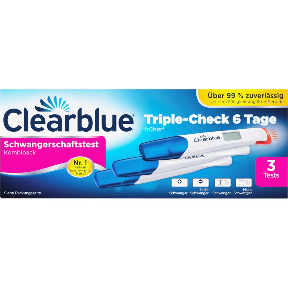Clearblue Schwangerschaftstest Triple Check Ultra Schwangerschaft Frühtester Kit