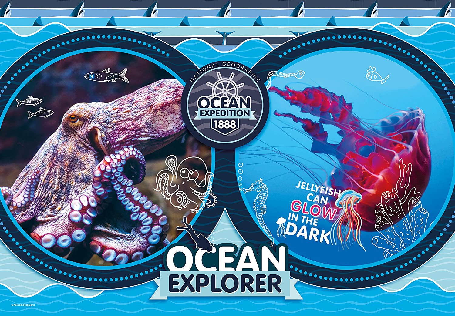 clementoni national geo kids - ocean expedition 180 teile puzzle -29205