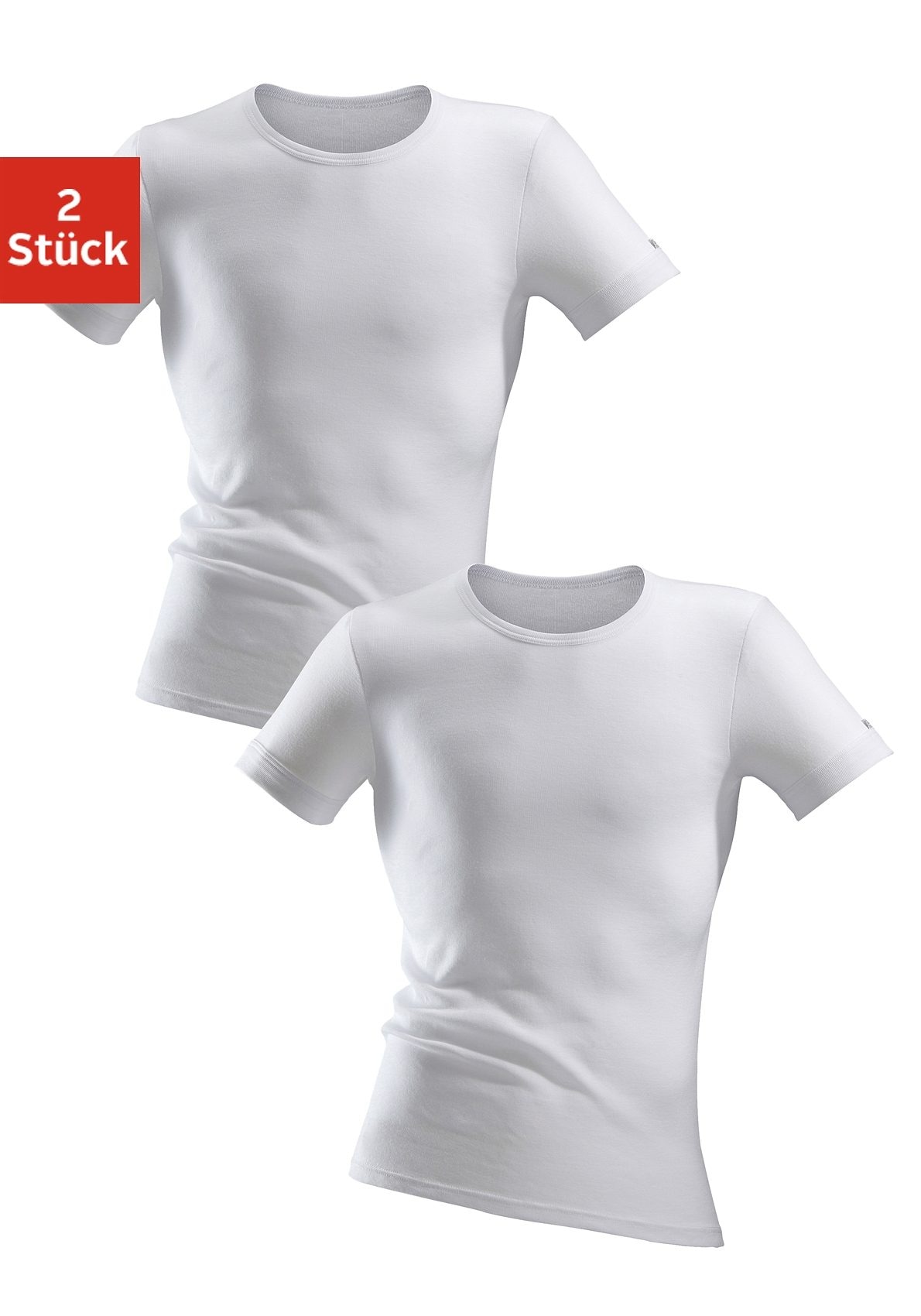 clipper exclusive unterhemd, (2 st.), spÃ¼rbar weich und glatt - in feinripp, unterziehshirt, kurzarm t-shirt weiss