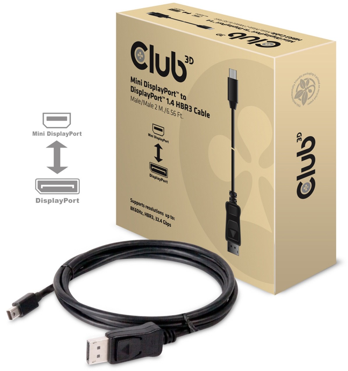 Club3d Cac-1115 Cable Minidisplayp.1.4 <lt/>lt/<gt/>lt/<gt/>lt/- Displayp.1 ~e~