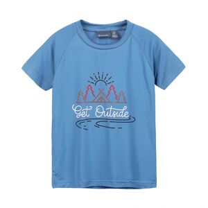 Color Kids - T-shirt Get Outsiide In Coronet Blue, Gr.104