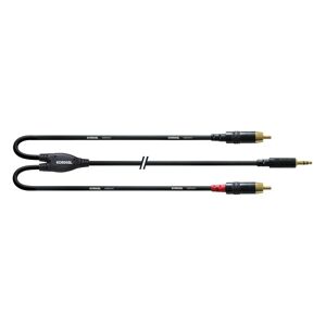 cordial audio adapterkabel [1x klinkenstecker 3.5mm - 2x cinch-stecker] 6.00m schwarz