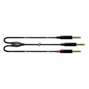 cordial audio y-kabel [1x klinkenstecker 6.35mm - 2x klinkenstecker 6.35 mm] 3.00m schwarz